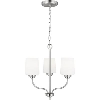 Generation Lighting - Windom 3-Light Chandelier - Brushed Nickel - 3102803-962