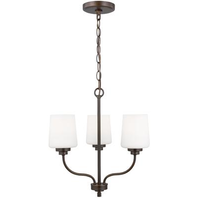 Generation Lighting - Windom 3-Light Chandelier - Bronze - 3102803EN3-710