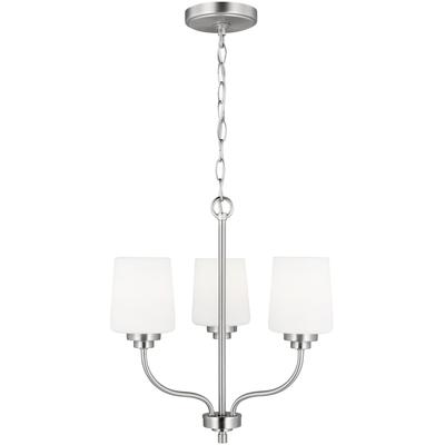 Generation Lighting - Windom 3-Light Chandelier - Brushed Nickel - 3102803EN3-962