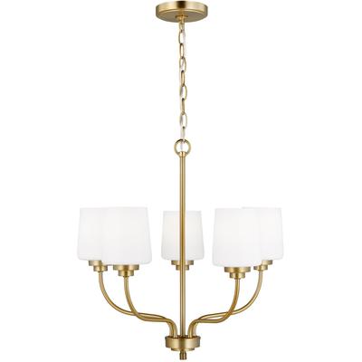 Generation Lighting - Windom 5-Light Chandelier - Satin Brass - 3102805-848