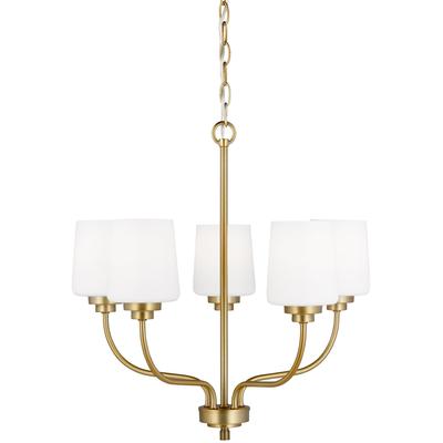 Generation Lighting - Windom 5-Light Chandelier - Satin Brass - 3102805-848