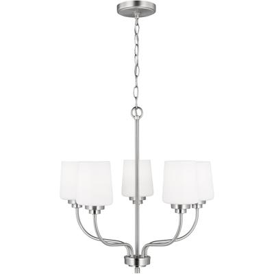 Generation Lighting - Windom 5-Light Chandelier - Brushed Nickel - 3102805-962