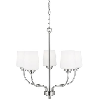 Generation Lighting - Windom 5-Light Chandelier - Brushed Nickel - 3102805-962