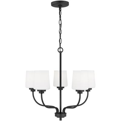 Generation Lighting - Windom 5-Light Chandelier - Midnight Black - 3102805EN3-112