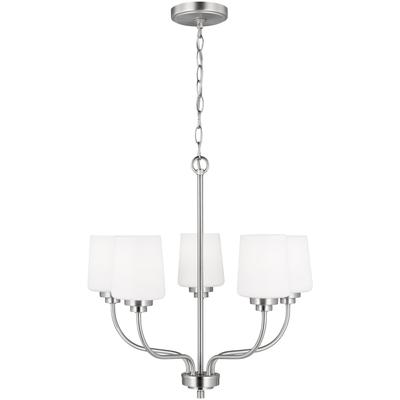 Generation Lighting - Windom 5-Light Chandelier - Brushed Nickel - 3102805EN3-962