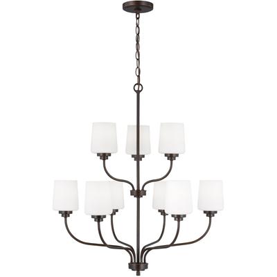 Generation Lighting - Windom 9-Light Chandelier - Bronze - 3102809-710