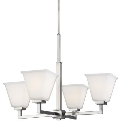 Generation Lighting - Ellis Harper 4-Light Chandelier - Brushed Nickel - 3113704-962