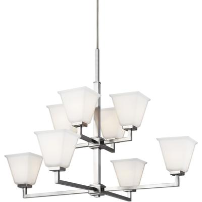 Generation Lighting - Ellis Harper 8-Light Chandelier - Brushed Nickel - 3113708-962