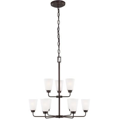 Generation Lighting - Kerrville 9-Light Chandelier - Bronze - 3115209-710