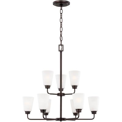 Generation Lighting - Kerrville 9-Light Chandelier - Bronze - 3115209-710