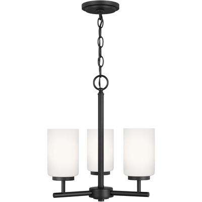 Generation Lighting - Oslo 3-Light Chandelier - Midnight Black - 31160-112