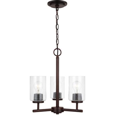 Generation Lighting - Oslo Three-Light Chandelier - Bronze - 31170-710