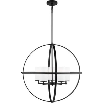 Generation Lighting - Alturas Five-Light Chandelier - Midnight Black - 3124605-112