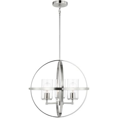 Generation Lighting - Alturas Three-Light Chandelier - Brushed Nickel - 3124673-962