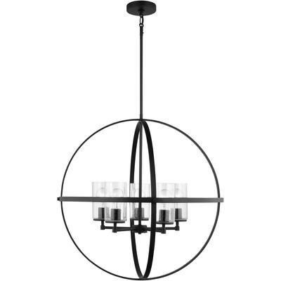 Generation Lighting - Alturas Five-Light Chandelier - Midnight Black - 3124675-112