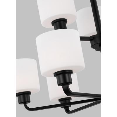 Generation Lighting - Canfield Nine-Light Chandelier - Midnight Black - 3128809-112