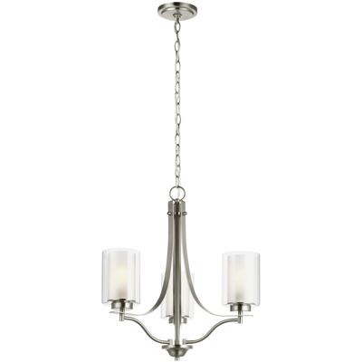 Generation Lighting - Elmwood Park 3-Light Chandelier - Brushed Nickel - 3137303-962