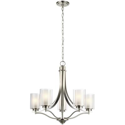 Generation Lighting - Elmwood Park 5-Light Chandelier - Brushed Nickel - 3137305-962