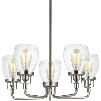 Generation Lighting - Belton 5-Light Up Chandelier - Brushed Nickel - 3214505-962