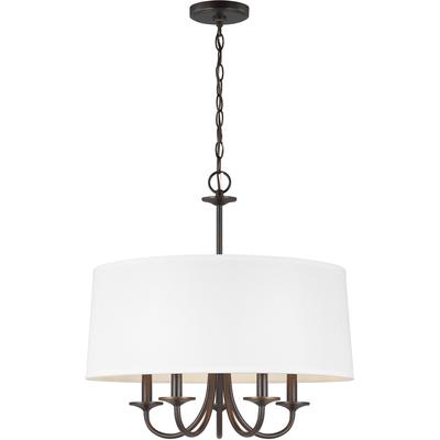 Generation Lighting - Seville 5-Light Shade Chandelier - Burnt Sienna - 3320205-710