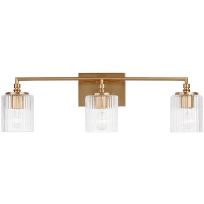 Generation Lighting - Beaumont Three-Light Vanity - Satin Brass - 4000103-848