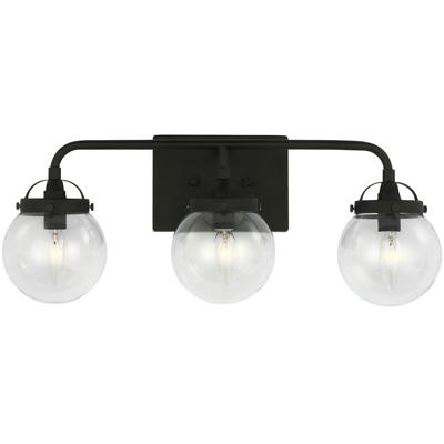 Generation Lighting - Bryce 3-Light Wall/Bath Fixture - Midnight Black - 4000403-112