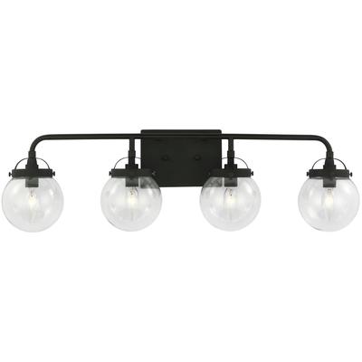 Generation Lighting - Bryce 4-Light Wall/Bath Fixture - Midnight Black - 4000404-112