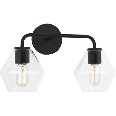 Generation Lighting - Jett Two-Light Vanity - Midnight Black - 4002402-112