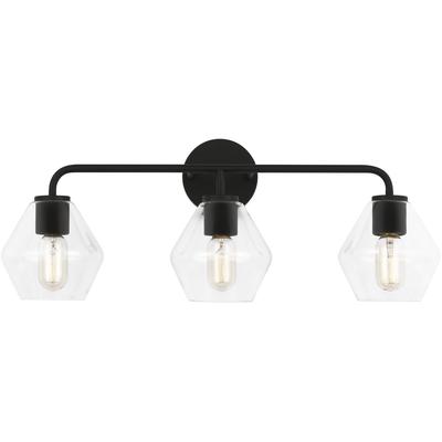 Generation Lighting - Jett Three-Light Vanity - Midnight Black - 4002403-112