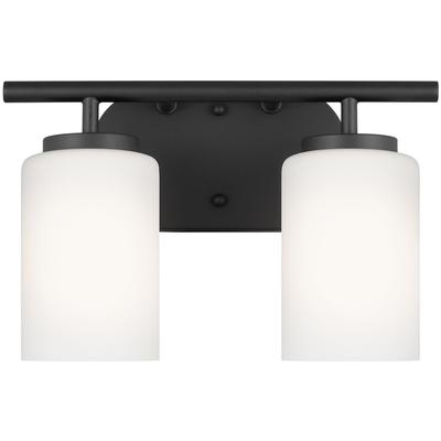 Generation Lighting - Oslo 2-Light Wall/Bath Fixture - Midnight Black - 41161EN3-112