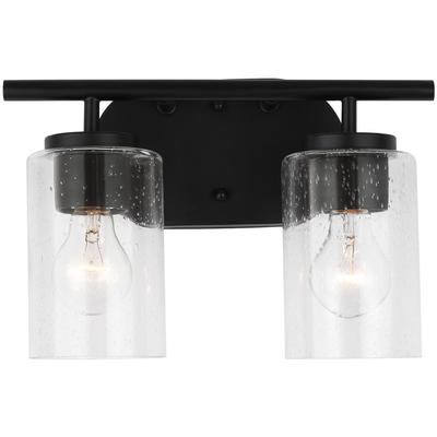 Generation Lighting - Oslo Two-Light Bathroom Fixture - Midnight Black - 41171-112