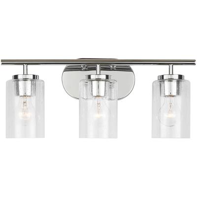 Generation Lighting - Oslo Three-Light Bathroom Fixture - Chrome - 41172-05