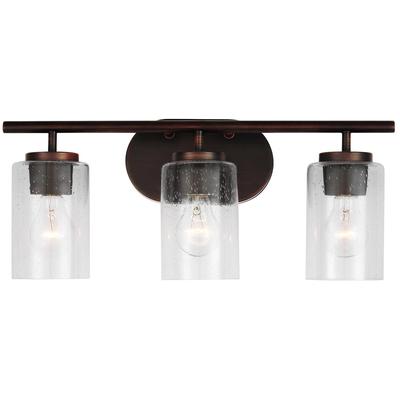 Generation Lighting - Oslo Three-Light Bathroom Fixture - Bronze - 41172-710