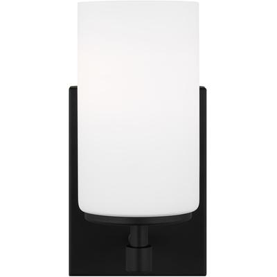 Generation Lighting - Alturas One-Light Wall/Bathroom Sconce - Midnight Black - 4124601-112