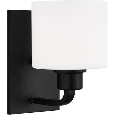 Generation Lighting - Canfield One-Light Wall/Bathroom Sconce - Midnight Black - 4128801-112