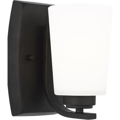 Generation Lighting - Franport 1-Light Wall/Bath Sconce - Midnight Black - 4128901-112