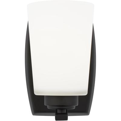 Generation Lighting - Franport 1-Light LED Wall/Bath Sconce - Midnight Black - 4128901EN3-112