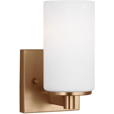 Generation Lighting - Hettinger One-Light Wall/Bathroom Sconce - Satin Brass - 4139101-848