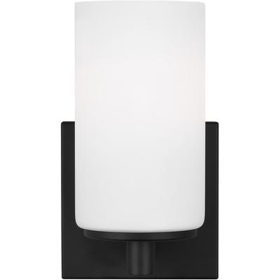 Generation Lighting - Hettinger One-Light LED Wall/Bathroom Sconce - Midnight Black - 4139101EN3-112