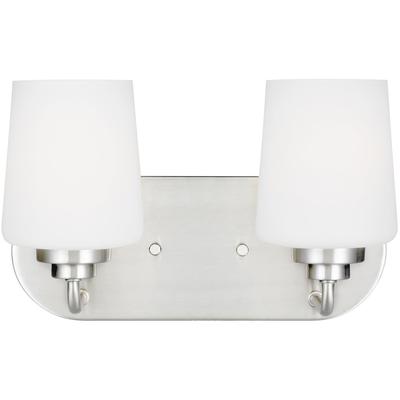 Generation Lighting - Windom 2-Light Wall/Bath Fixture - Brushed Nickel - 4402802EN3-962