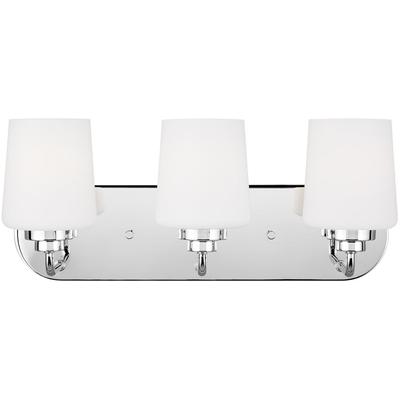 Generation Lighting - Windom 3-Light Wall/Bath Fixture - Chrome - 4402803-05