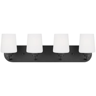 Generation Lighting - Windom 4-Light Wall/Bath Fixture - Midnight Black - 4402804-112