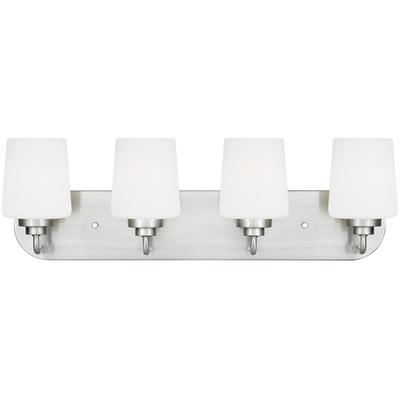 Generation Lighting - Windom 4-Light Wall/Bath Fixture - Brushed Nickel - 4402804-962