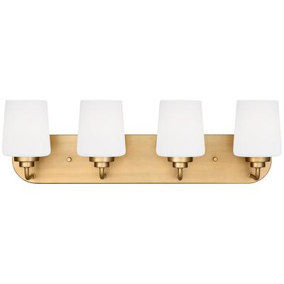 Generation Lighting - Windom 4-Light Wall/Bath Fixture - Satin Brass - 4402804EN3-848