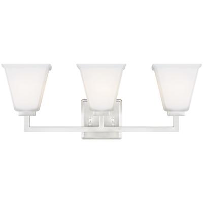 Generation Lighting - Ellis Harper 3-Light Bath Fixture - Brushed Nickel - 4413703EN3-962