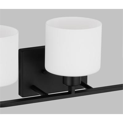 Generation Lighting - Canfield Three-Light LED Bathroom Fixture - Midnight Black - 4428803EN3-112