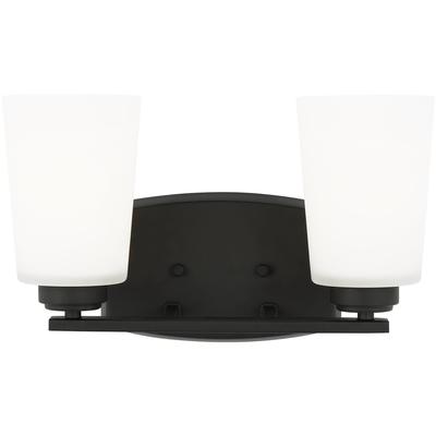 Generation Lighting - Franport 2-Light Wall/Bath Fixture - Midnight Black - 4428902-112