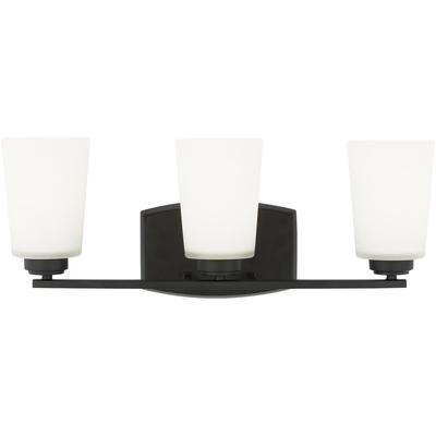 Generation Lighting - Franport 3-Light Wall/Bath Fixture - Midnight Black - 4428903-112