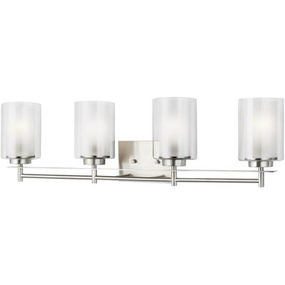 Generation Lighting - Elmwood Park 4-Light Bath Fixture - Brushed Nickel - 4437304EN3-962