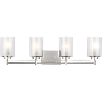 Generation Lighting - Elmwood Park 4-Light Bath Fixture - Brushed Nickel - 4437304EN3-962